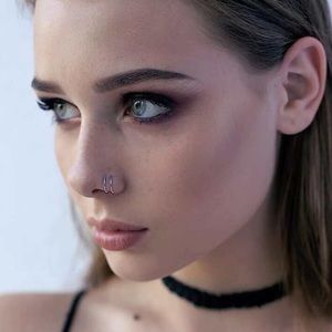 💥3for$28 New 5 Piece Minimalist Double Nose Ring Jewelry Accessory ~ Lip Ring